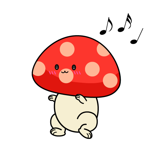 踊る小ちゃな赤いキノコ