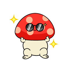 かっこいい小ちゃな赤いキノコ