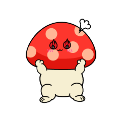 熱意のある小ちゃな赤いキノコ