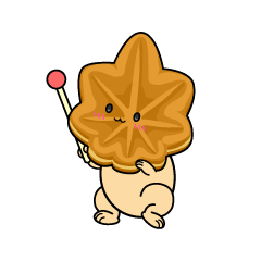 説明する小ちゃなもみじ饅頭
