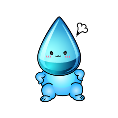 怒る小ちゃな水滴（しずく）