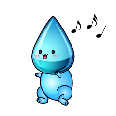 踊る小ちゃな水滴（しずく）