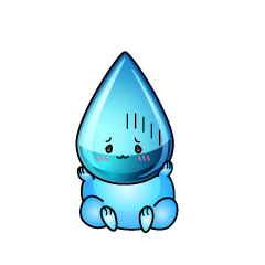 絶望する小ちゃな水滴（しずく）