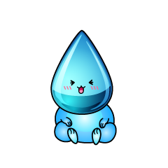 笑う小ちゃな水滴（しずく）