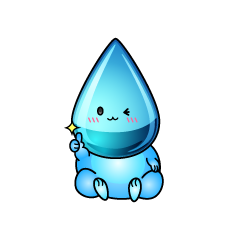 いいねする小ちゃな水滴（しずく）