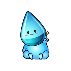 指差しする小ちゃな水滴（しずく）