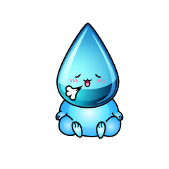 リラックスする小ちゃな水滴（しずく）