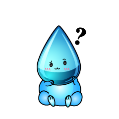 考える小ちゃな水滴（しずく）