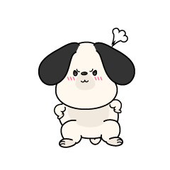 怒る小ちゃな垂れ耳の白い犬