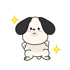 自信満々な小ちゃな垂れ耳の白い犬