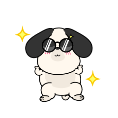 かっこいい小ちゃな垂れ耳の白い犬