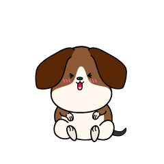 笑う小ちゃなビーグル犬