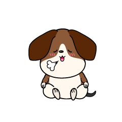 リラックスする小ちゃなビーグル犬