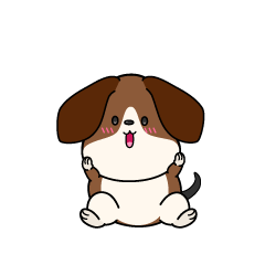 驚く小ちゃなビーグル犬