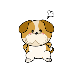 怒る小ちゃなブルドッグ犬