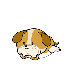 じっと見る小ちゃなブルドッグ犬