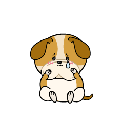 悲しい小ちゃなブルドッグ犬