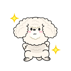 自信満々な小ちゃな白いトイプードル