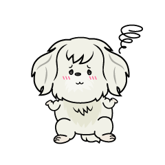 困る小ちゃな白いマルチーズ