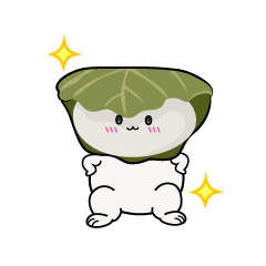 自信満々な小ちゃな柏餅