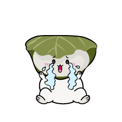 大泣きする小ちゃな柏餅