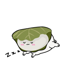 眠る小ちゃな柏餅