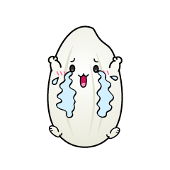 大泣きする小ちゃな米粒