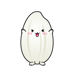 笑う小ちゃな米粒