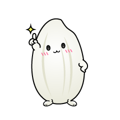 指差しする小ちゃな米粒