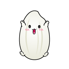 驚く小ちゃな米粒