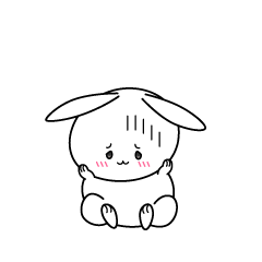 絶望する白ウサギ
