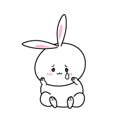 悲しい白ウサギ