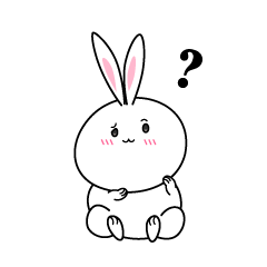 考える白ウサギ