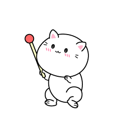 説明する白ネコ