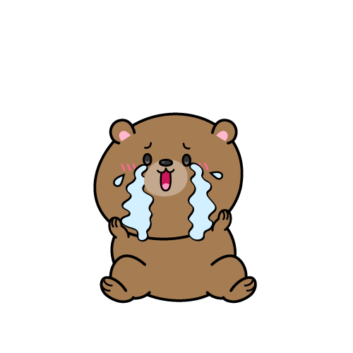 大泣きする小グマ