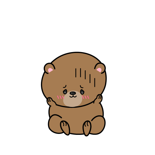 絶望する小グマ