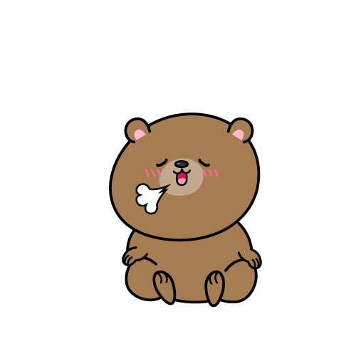 リラックスする小グマ