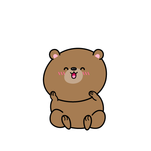 笑顔の小グマ