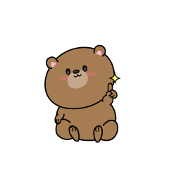 指差しする小グマ