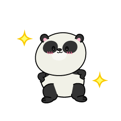 自信満々な小さなパンダ