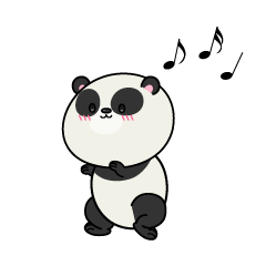踊る小さなパンダ