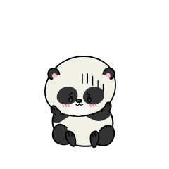 絶望する小さなパンダ