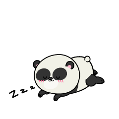 眠る小さなパンダ