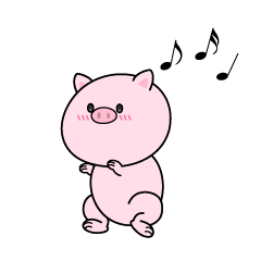 踊る小ブタ