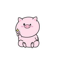 いいねする小ブタ
