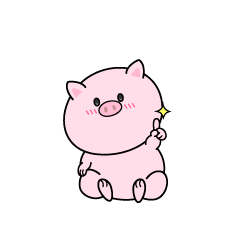 指差しする小ブタ