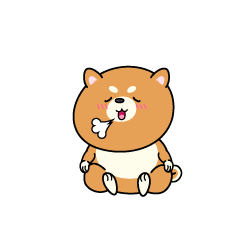 リラックスする小ちゃな柴犬