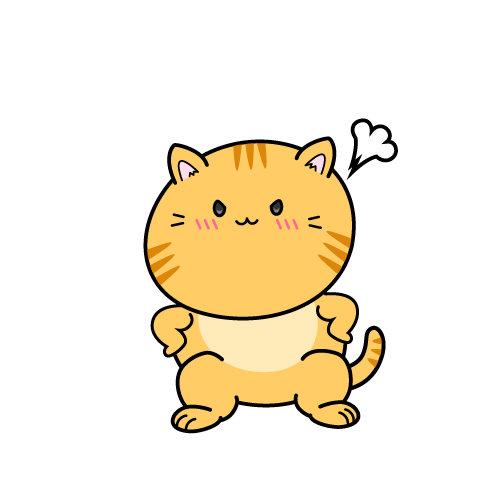 怒る小ちゃな茶トラ猫