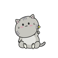 指差しする小ちゃなサバトラ猫