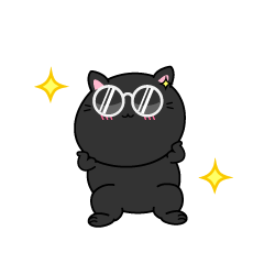 かっこいい小ちゃな黒猫